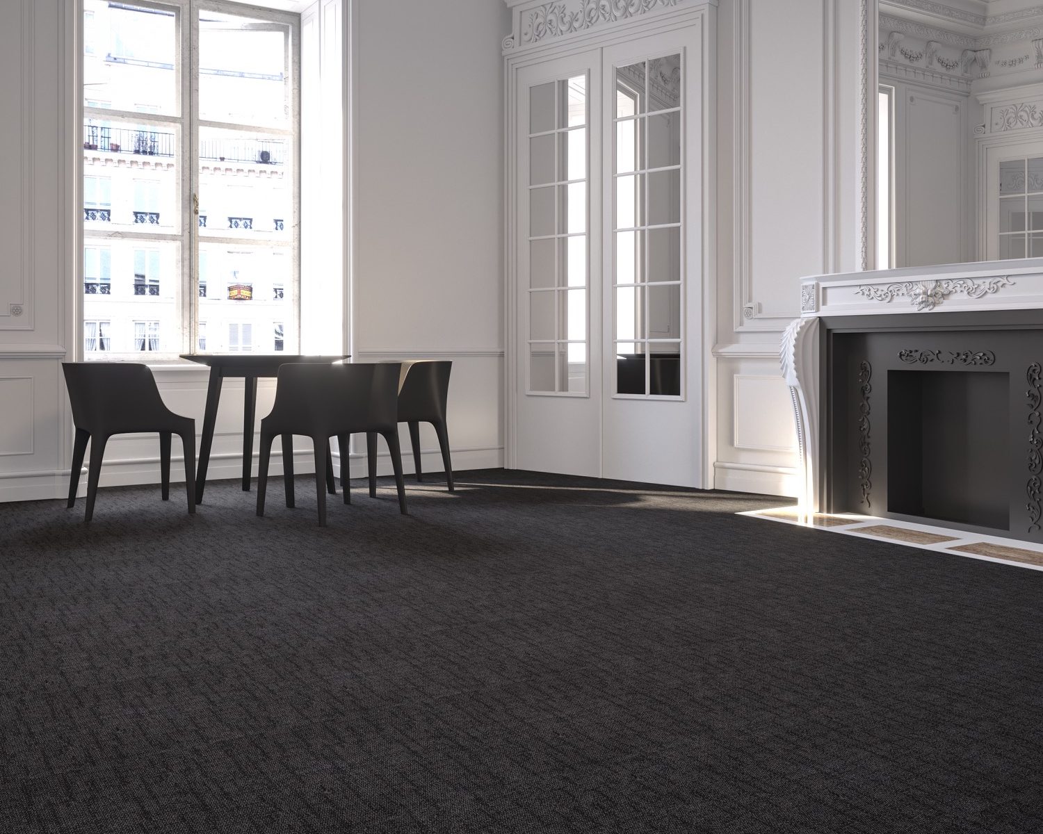 Freedom Bark Charcoal carpet tiles