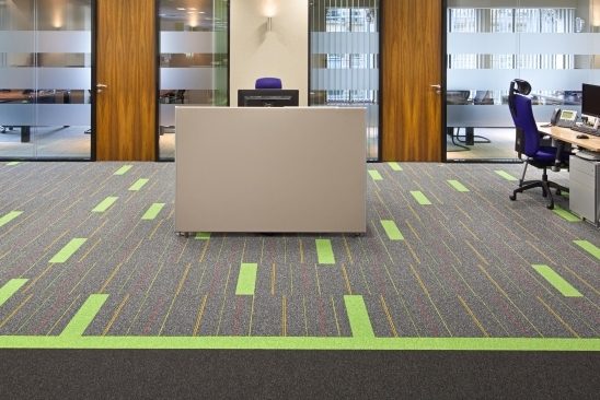 Commercial flooring in reception area