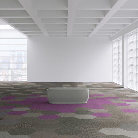 Hexagon carpet tiles