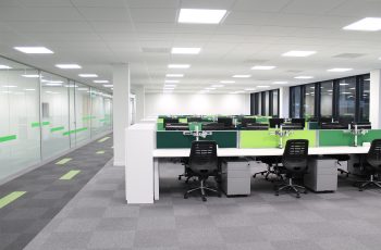 Trend carpet tiles case study. Shows an inclusive workplace design approach.