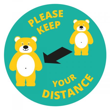 Teddy bears keeping their distance