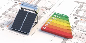 Energy efficient ratings on an office plan