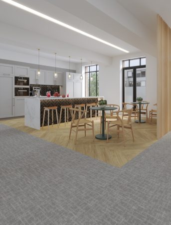 Polar grey used in office with breakout kitchen area
