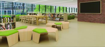 DURAGRIP Linen laid in modern library